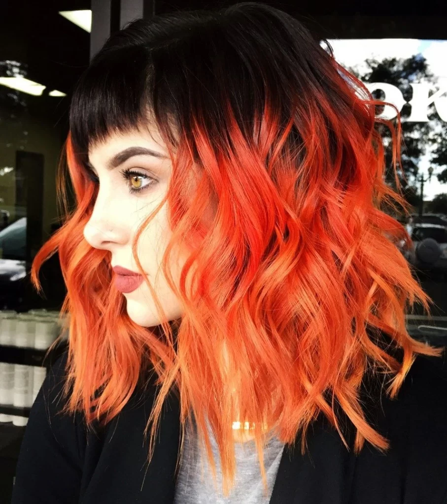 Dark Rooted Orange Hair