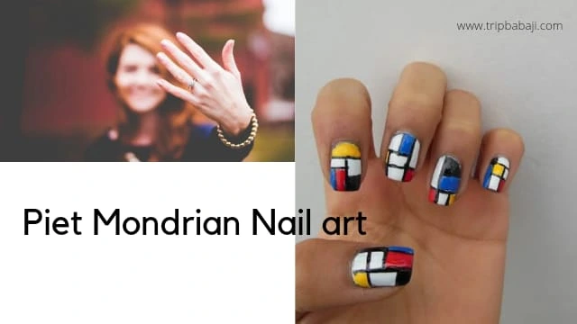 Nude Nails Inspired by Piet Mondrian