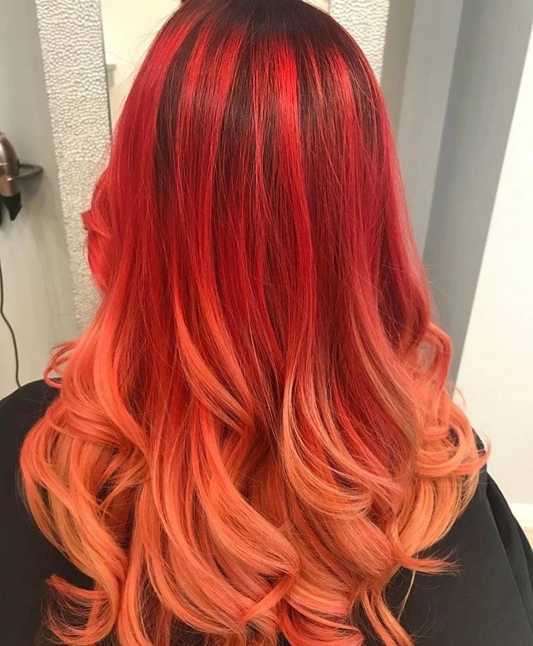 Red-Orange Ombré