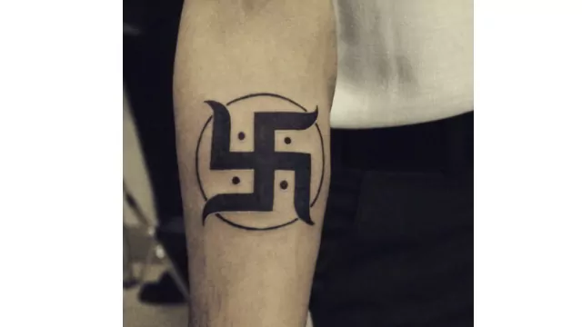 swastik-tattoo-on-wrist
