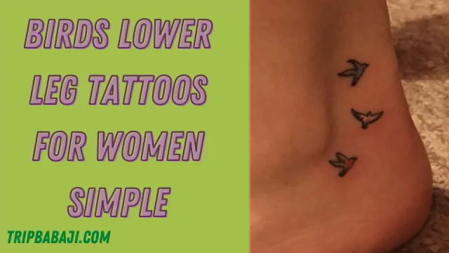 birds-lower-leg-tattoos-for-women-simple