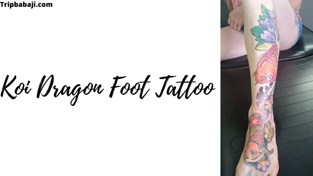 Koi Dragon Foot Tattoo