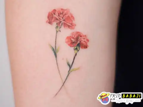 Flower Raw Tattoo Design for Women