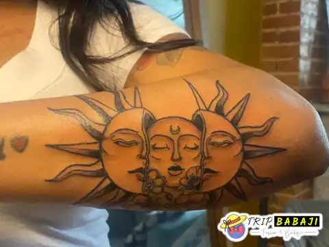 Sun Nature Theme Tattoos