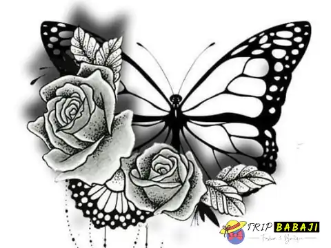 Raw butterfly Tattoo Design Black People